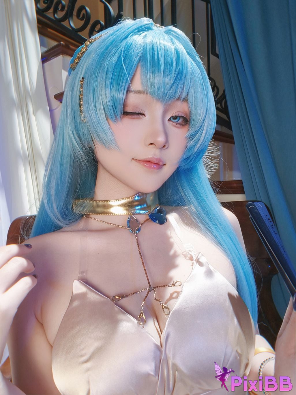 Cosplayer Island fish goddess of victory Nikki Helen dress PixiBB.COM 057