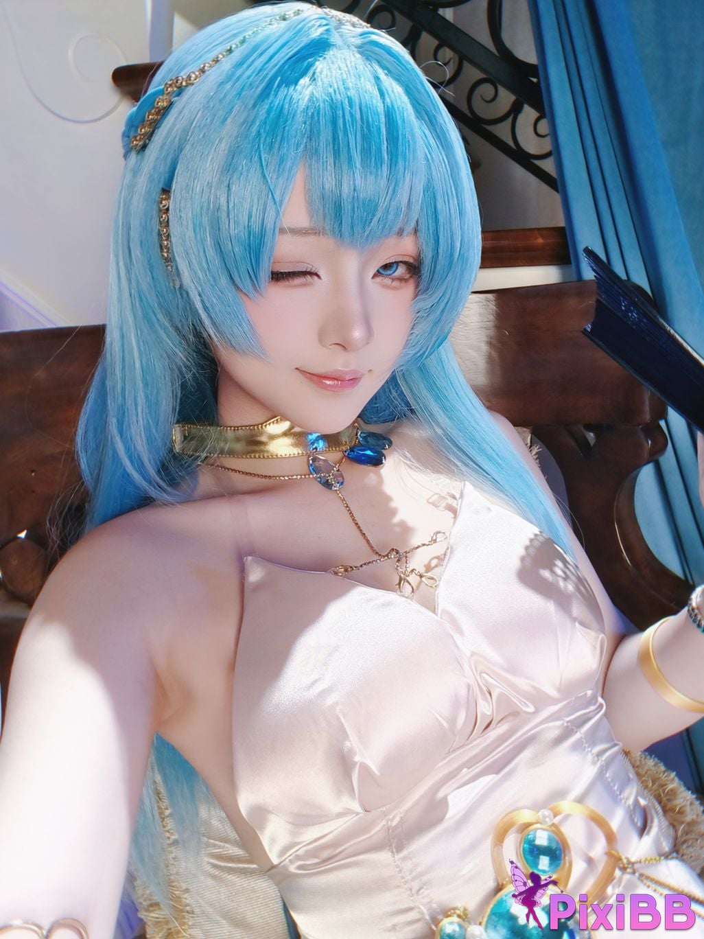 Cosplayer Island fish goddess of victory Nikki Helen dress PixiBB.COM 059