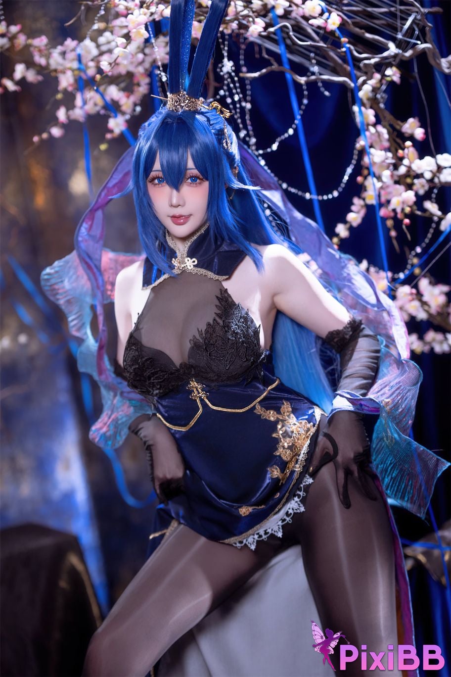 Cosplayer The star is late Hoshilily azur lane New Jersey Bunny Garden PixiBB.COM 015