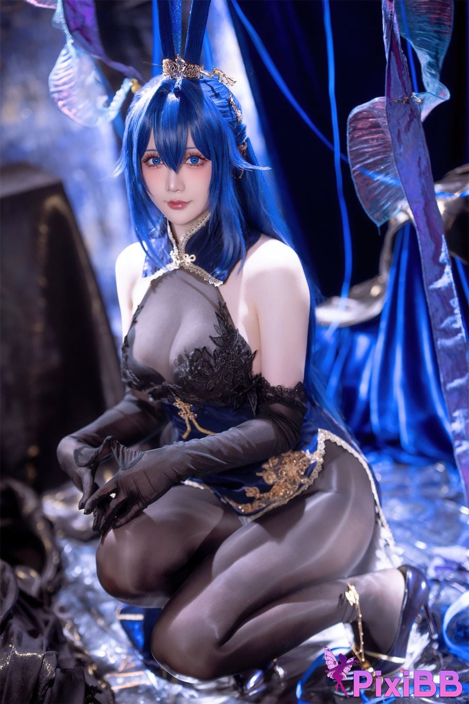 Cosplayer The star is late Hoshilily azur lane New Jersey Bunny Garden PixiBB.COM 024