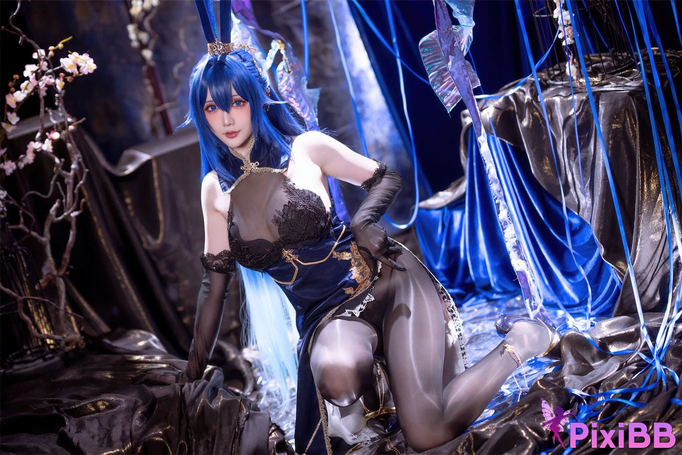 Cosplayer The star is late Hoshilily azur lane New Jersey Bunny Garden PixiBB.COM 025