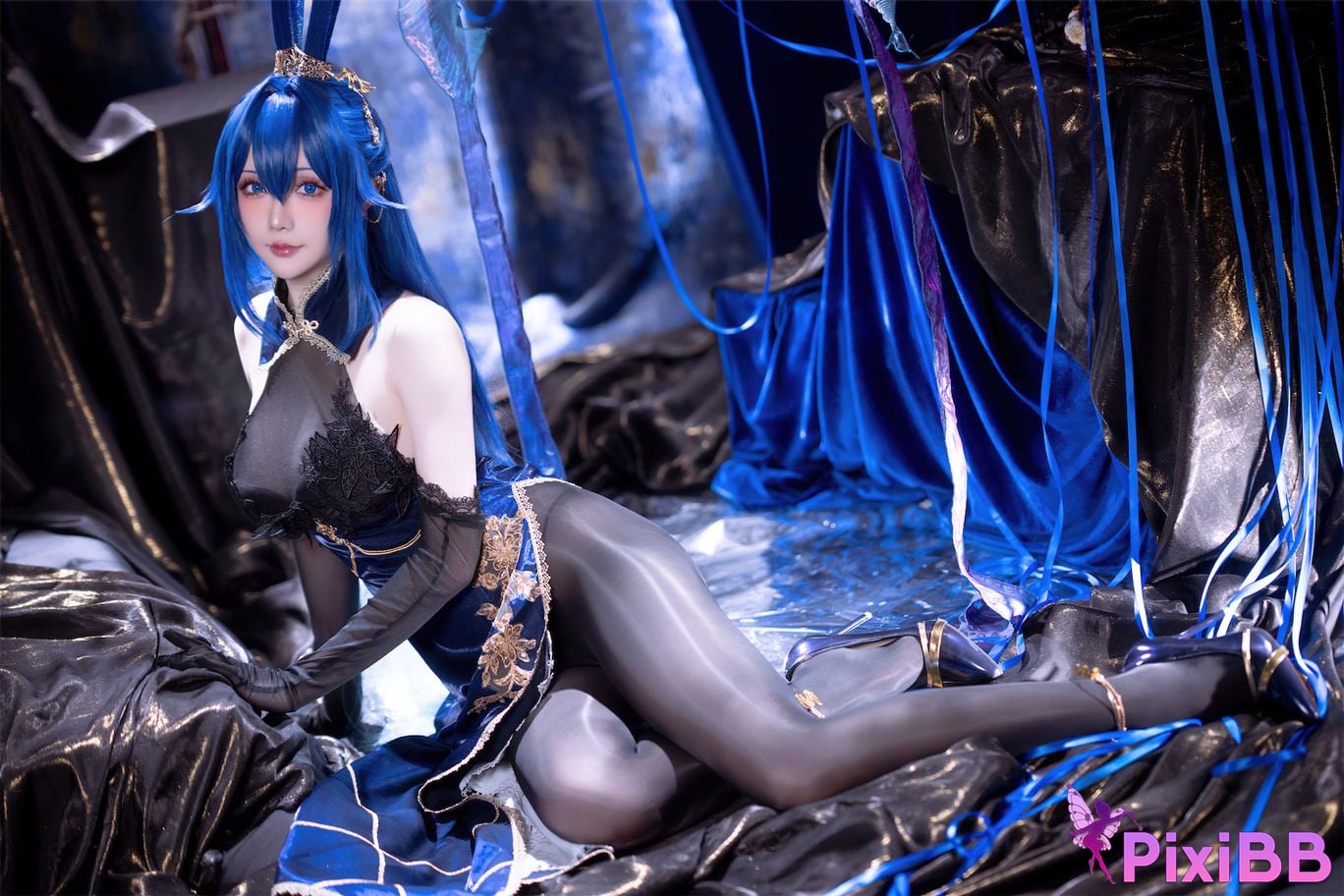 Cosplayer The star is late Hoshilily azur lane New Jersey Bunny Garden PixiBB.COM 029