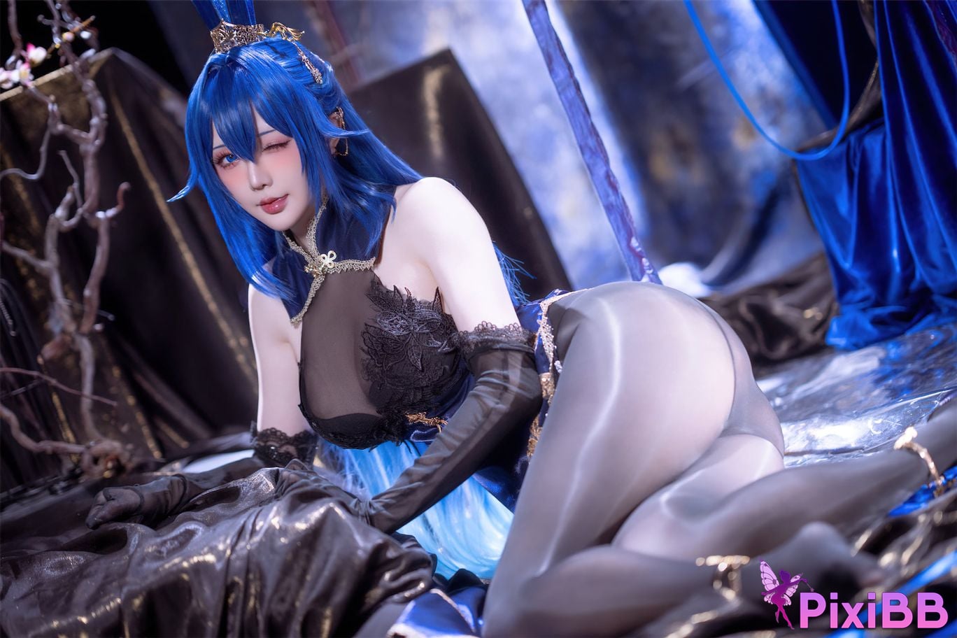 Cosplayer The star is late Hoshilily azur lane New Jersey Bunny Garden PixiBB.COM 030