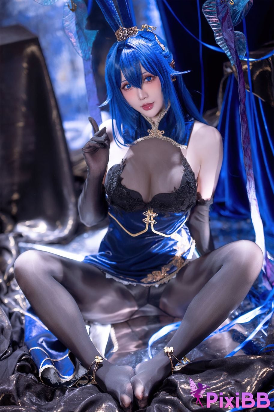 Cosplayer The star is late Hoshilily azur lane New Jersey Bunny Garden PixiBB.COM 032