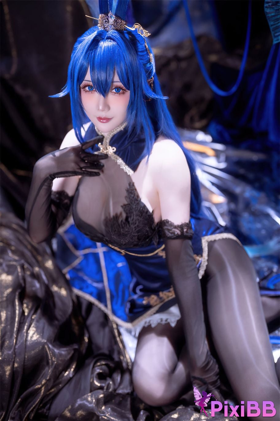 Cosplayer The star is late Hoshilily azur lane New Jersey Bunny Garden PixiBB.COM 042