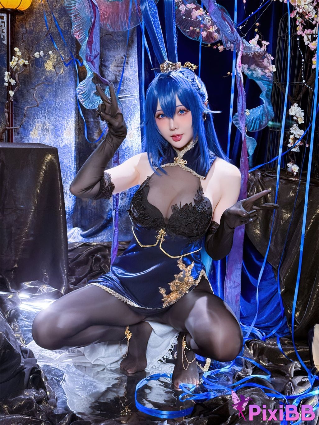 Cosplayer The star is late Hoshilily azur lane New Jersey Bunny Garden PixiBB.COM 043