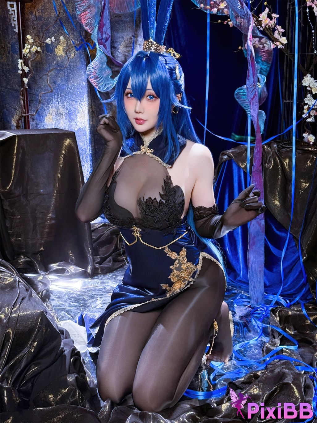 Cosplayer The star is late Hoshilily azur lane New Jersey Bunny Garden PixiBB.COM 044