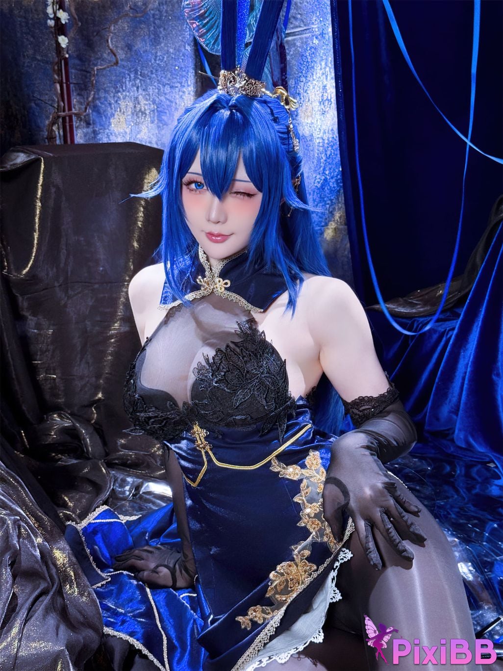 Cosplayer The star is late Hoshilily azur lane New Jersey Bunny Garden PixiBB.COM 048