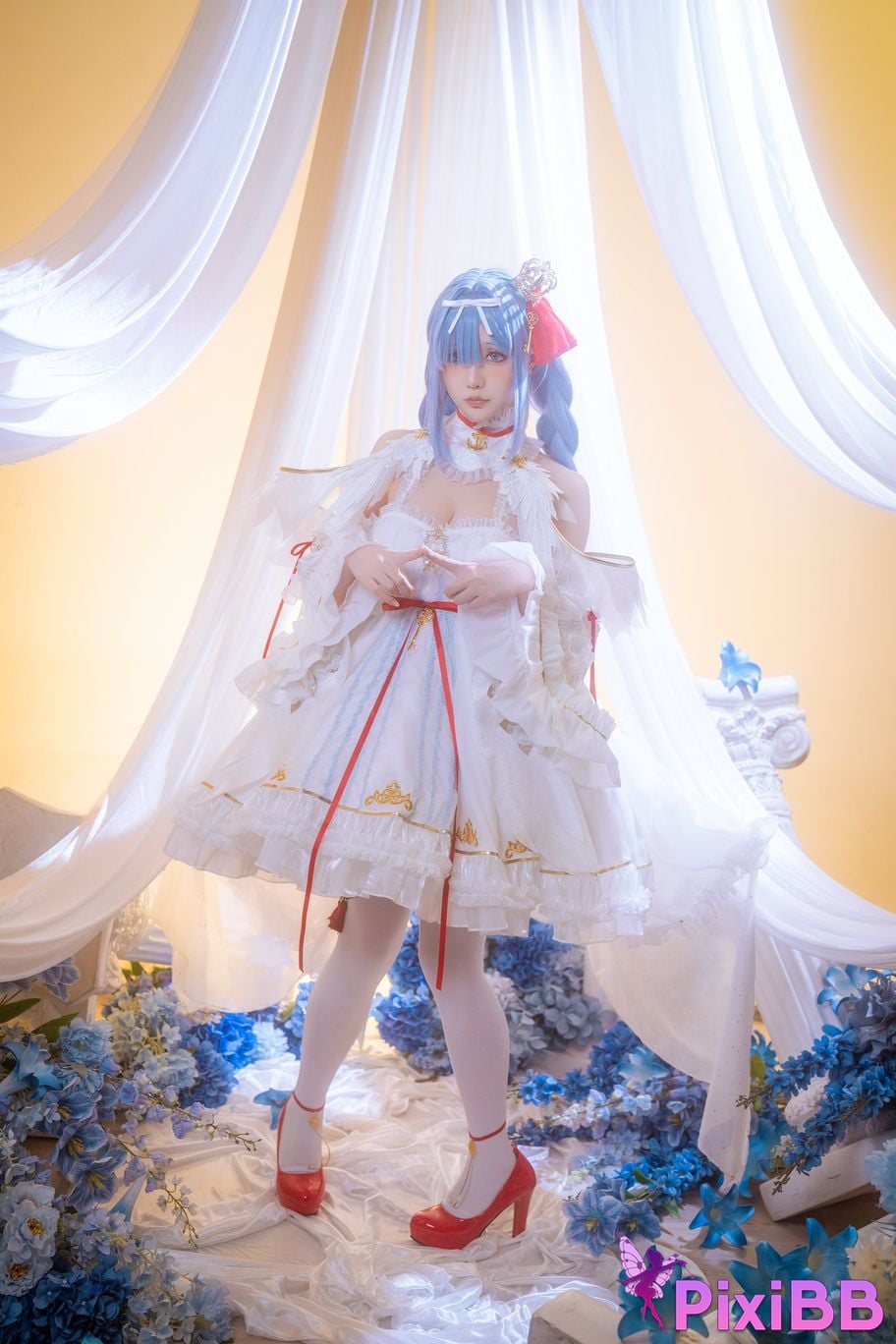 Cosplayer The star is late Hoshilily azur lane Janus PixiBB.COM 012