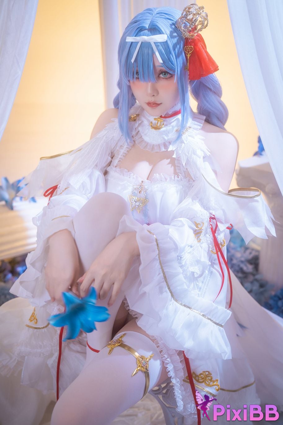 Cosplayer The star is late Hoshilily azur lane Janus PixiBB.COM 013