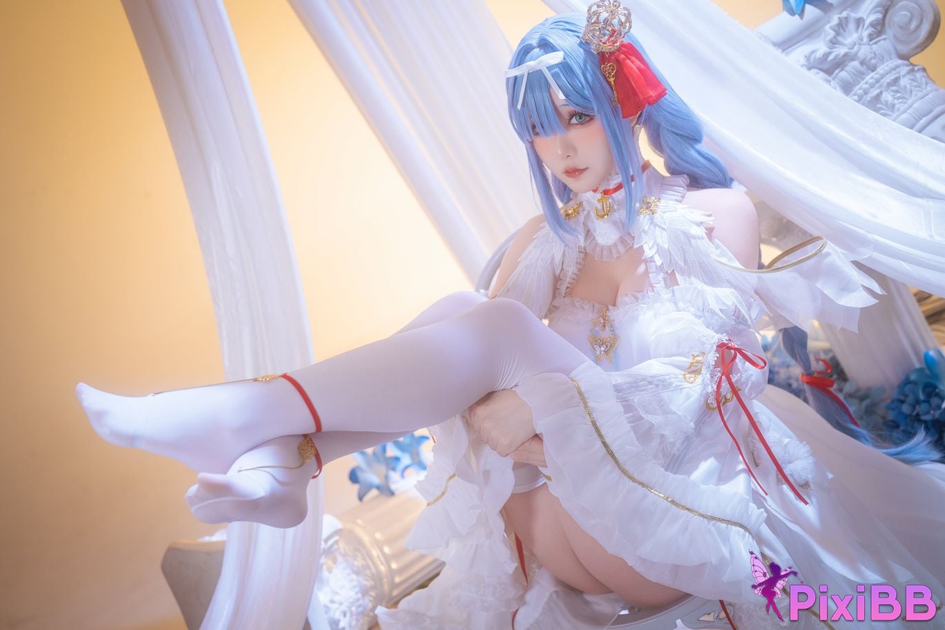 Cosplayer The star is late Hoshilily azur lane Janus PixiBB.COM 017