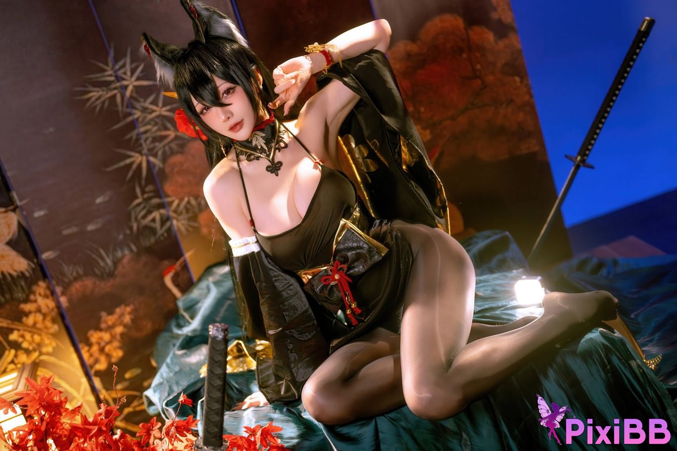 Cosplayer The star is late Hoshilily 2025 Year 12 monthly plan E azur lane Omi PixiBB.COM 004