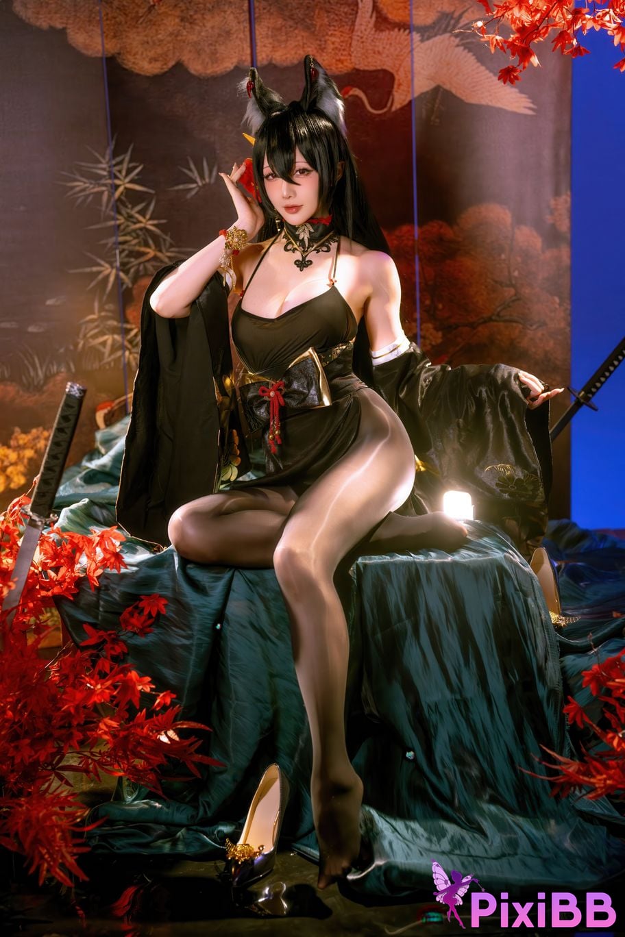 Cosplayer The star is late Hoshilily 2025 Year 12 monthly plan E azur lane Omi PixiBB.COM 005