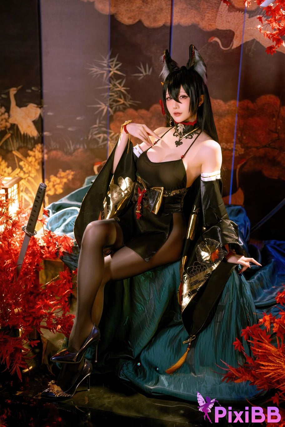 Cosplayer The star is late Hoshilily 2025 Year 12 monthly plan E azur lane Omi PixiBB.COM 012