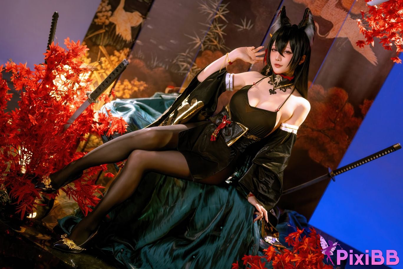 Cosplayer The star is late Hoshilily 2025 Year 12 monthly plan E azur lane Omi PixiBB.COM 023