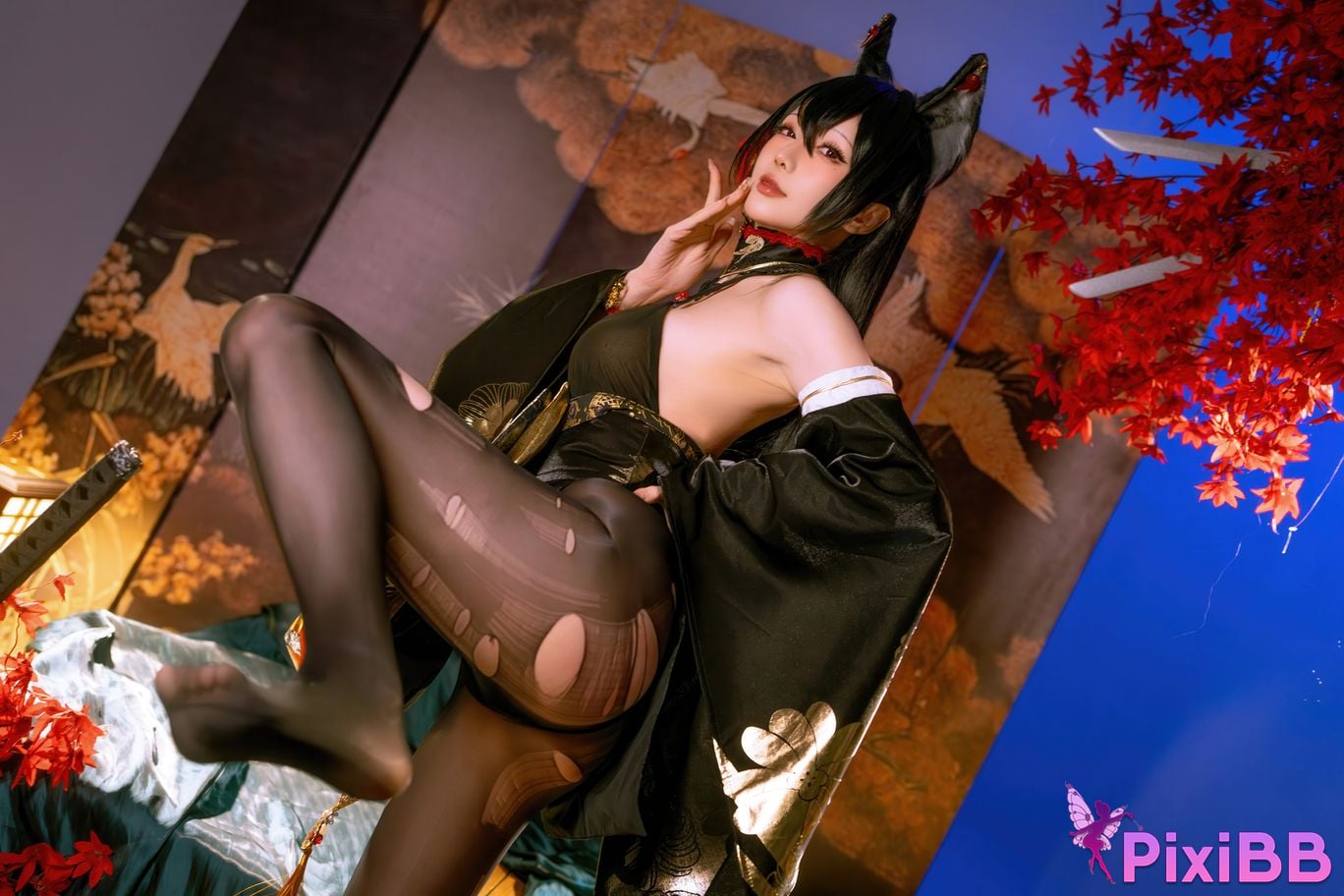 Cosplayer The star is late Hoshilily 2025 Year 12 monthly plan E azur lane Omi PixiBB.COM 029