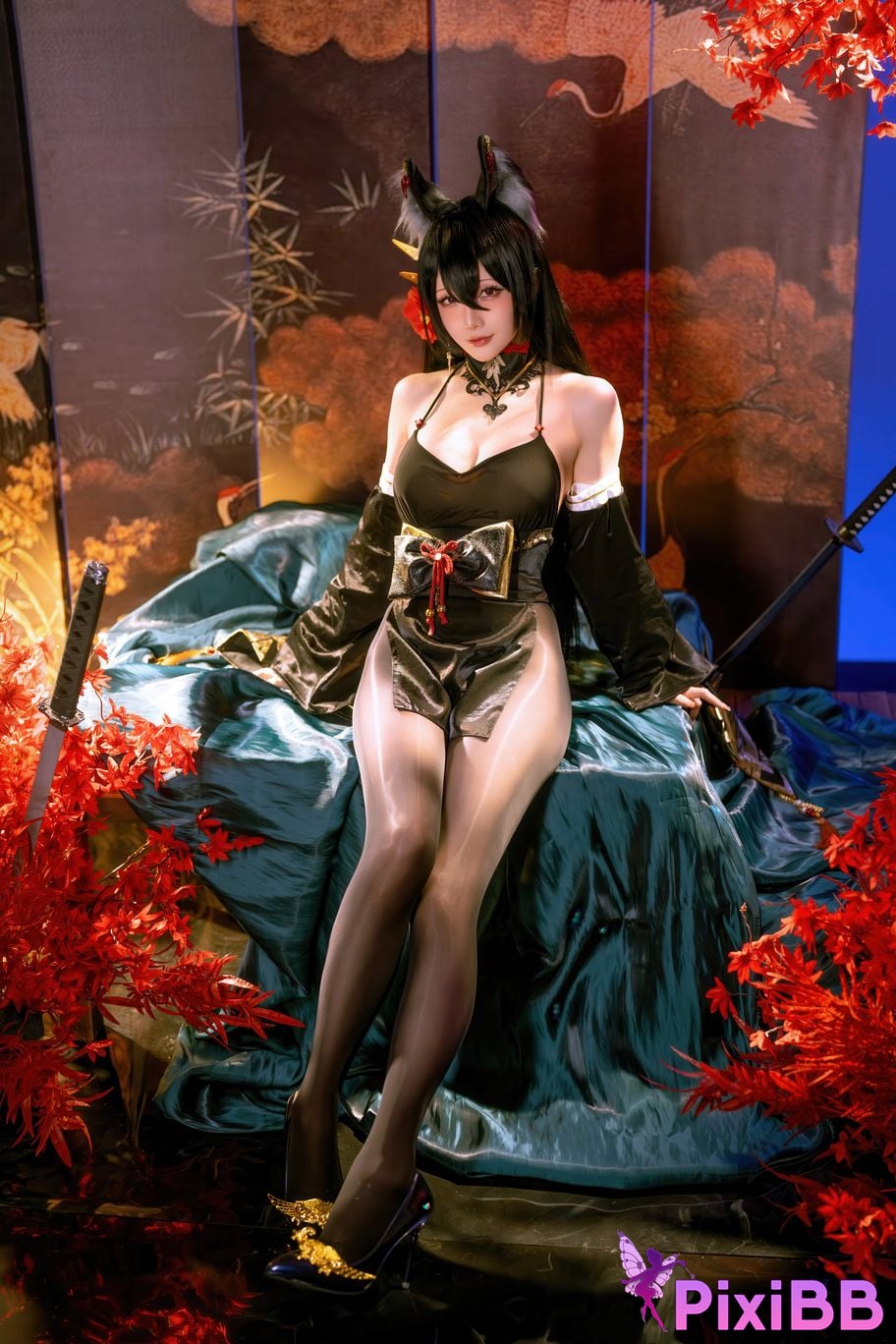 Cosplayer The star is late Hoshilily 2025 Year 12 monthly plan E azur lane Omi PixiBB.COM 045