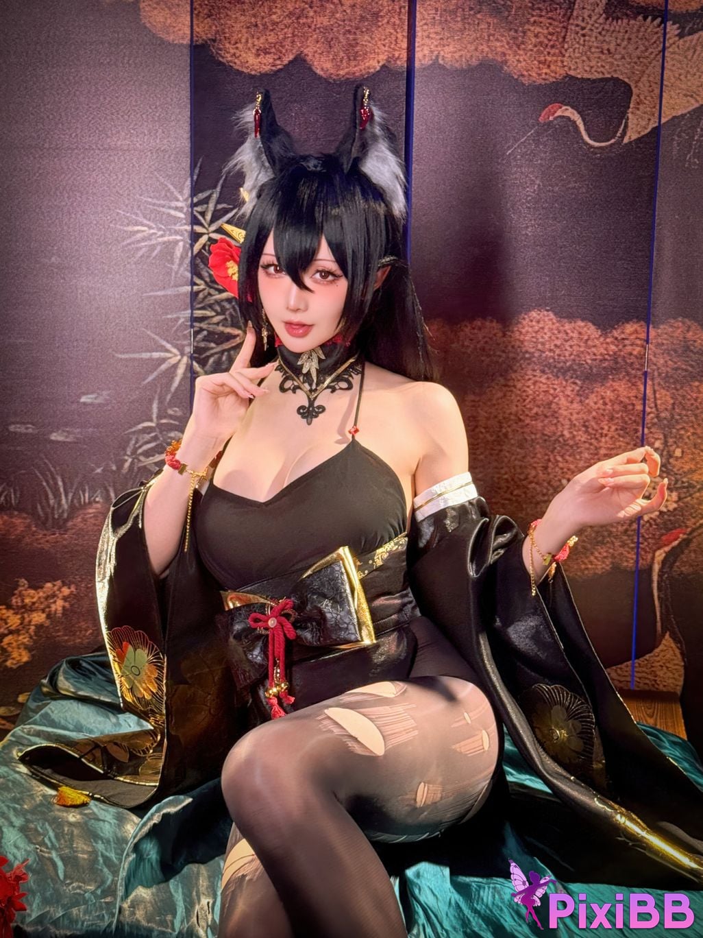 Cosplayer The star is late Hoshilily 2025 Year 12 monthly plan E azur lane Omi PixiBB.COM 047