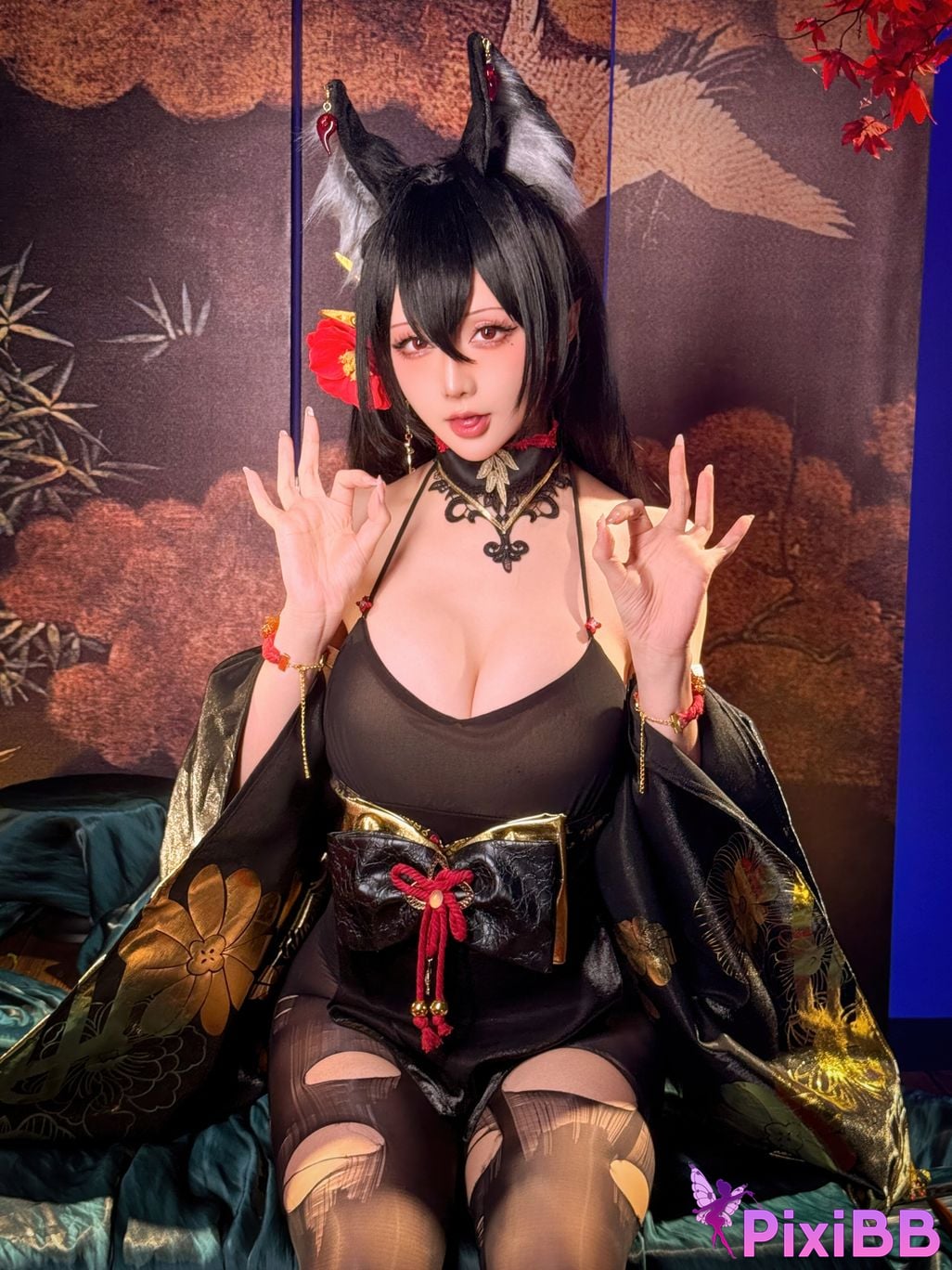 Cosplayer The star is late Hoshilily 2025 Year 12 monthly plan E azur lane Omi PixiBB.COM 053