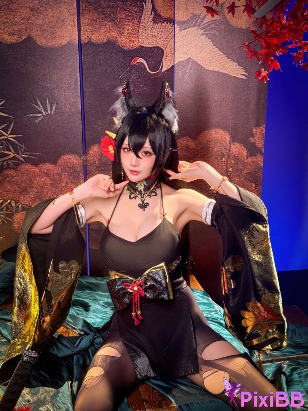 Cosplayer The star is late Hoshilily 2025 Year 12 monthly plan E azur lane Omi PixiBB.COM 054