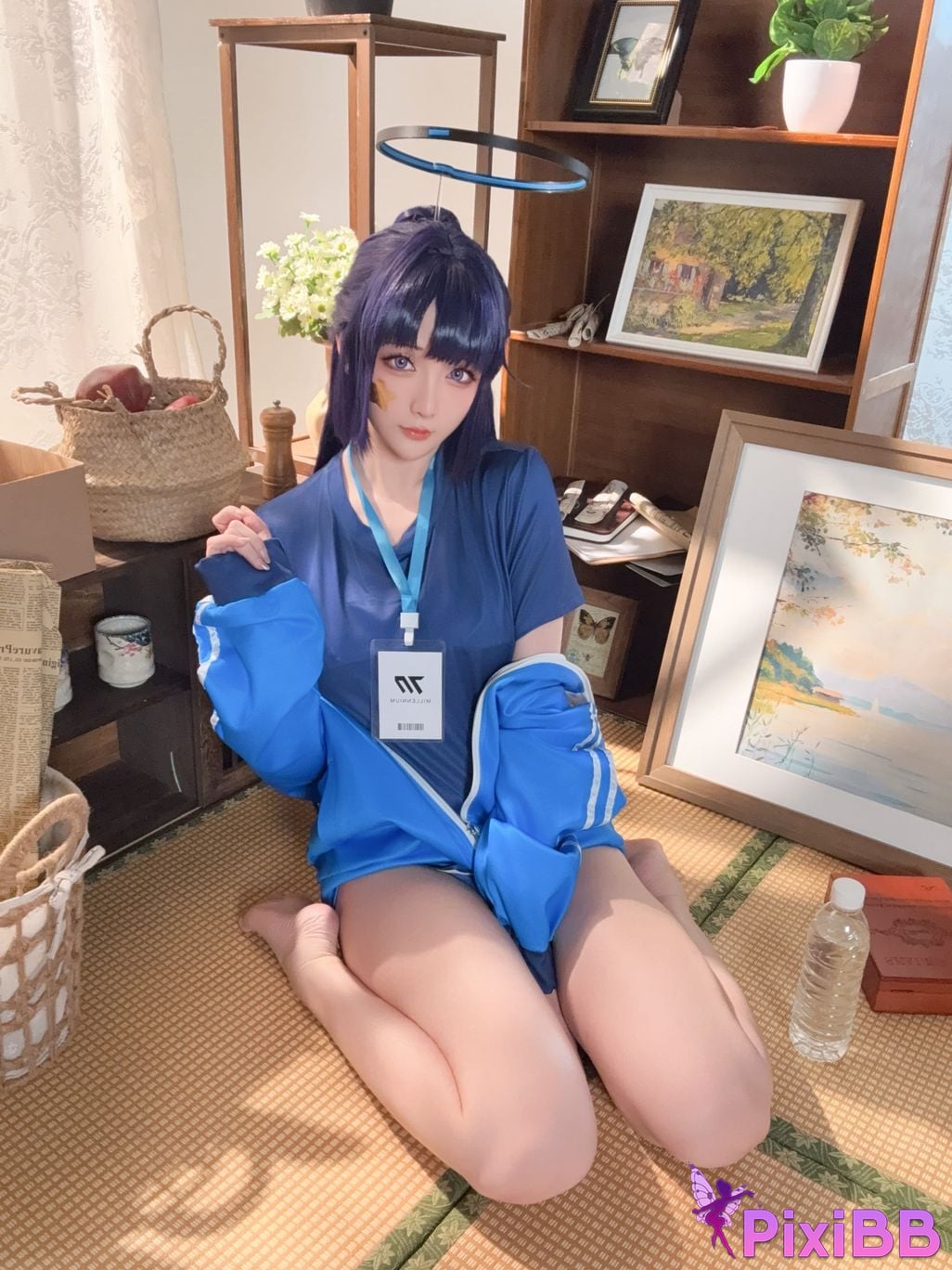 Cosplayer The star is late Hoshilily Azure Files Hayase Yuka gym clothes PixiBB.COM 004