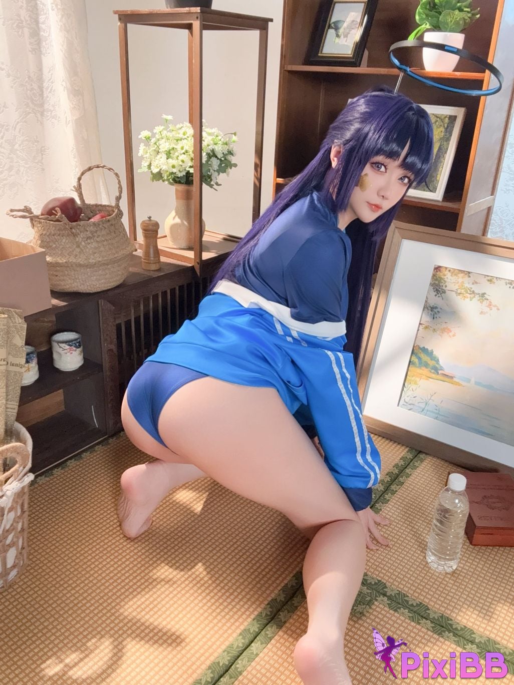 Cosplayer The star is late Hoshilily Azure Files Hayase Yuka gym clothes PixiBB.COM 005