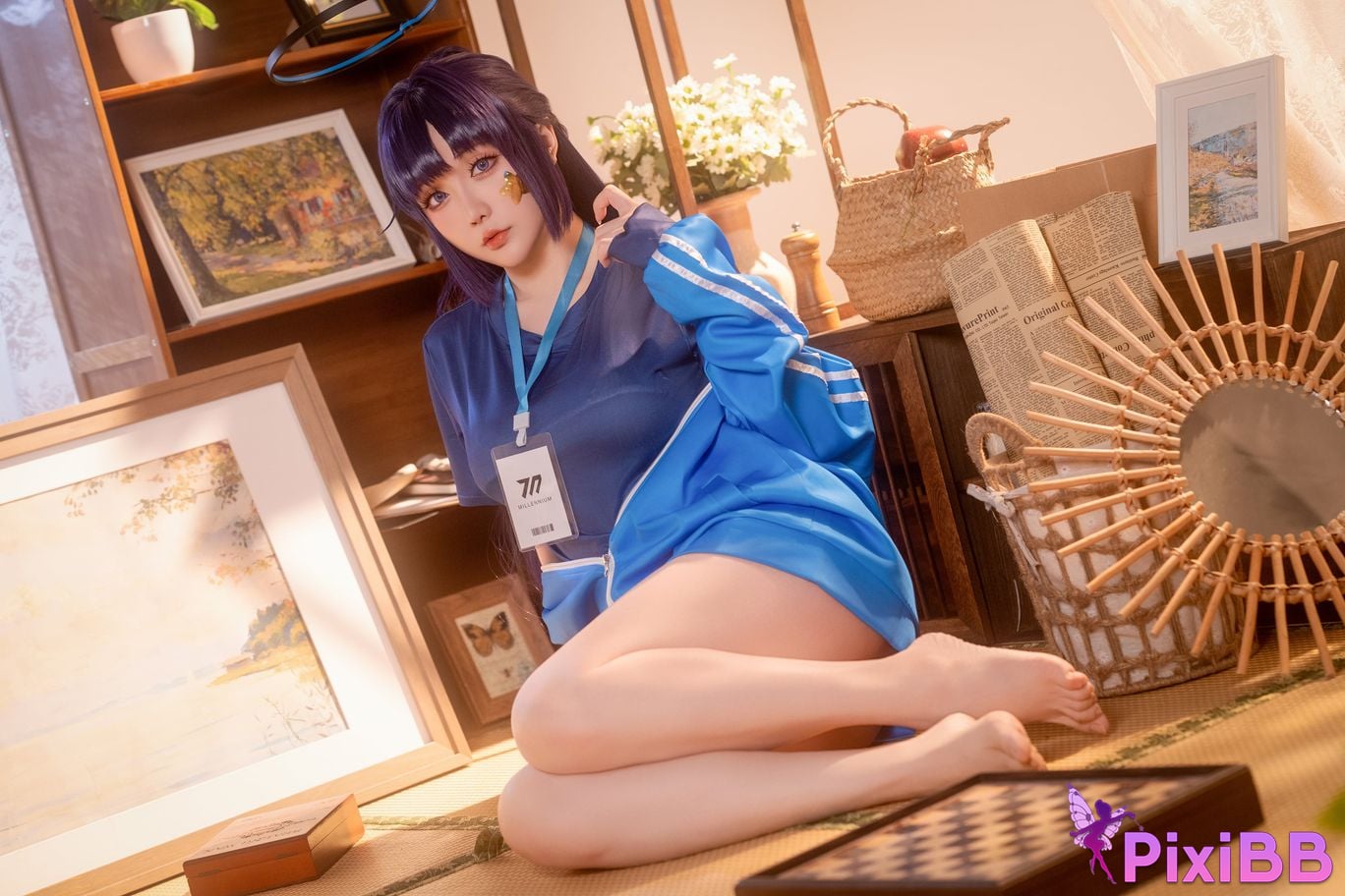 Cosplayer The star is late Hoshilily Azure Files Hayase Yuka gym clothes PixiBB.COM 014