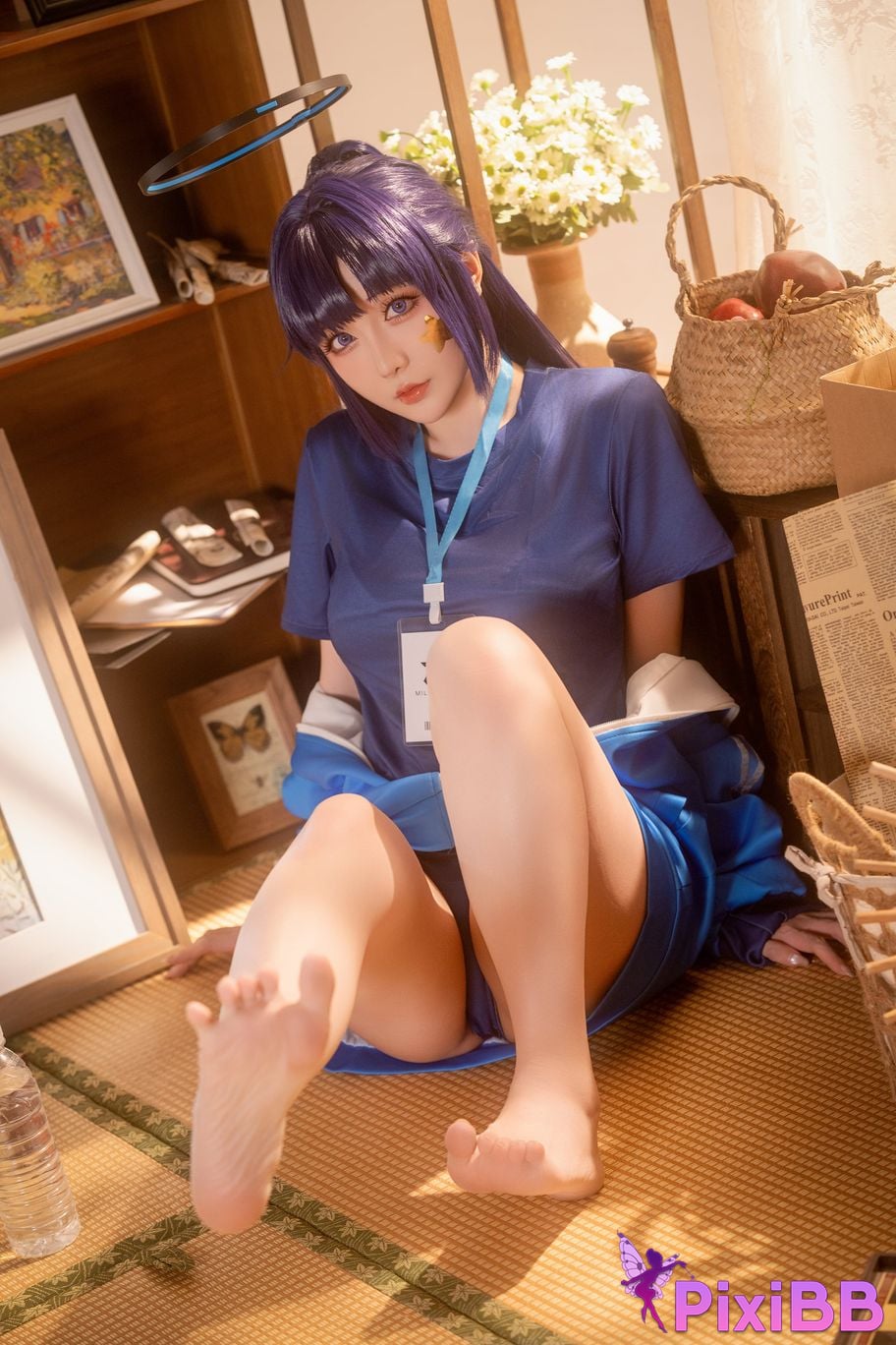 Cosplayer The star is late Hoshilily Azure Files Hayase Yuka gym clothes PixiBB.COM 017