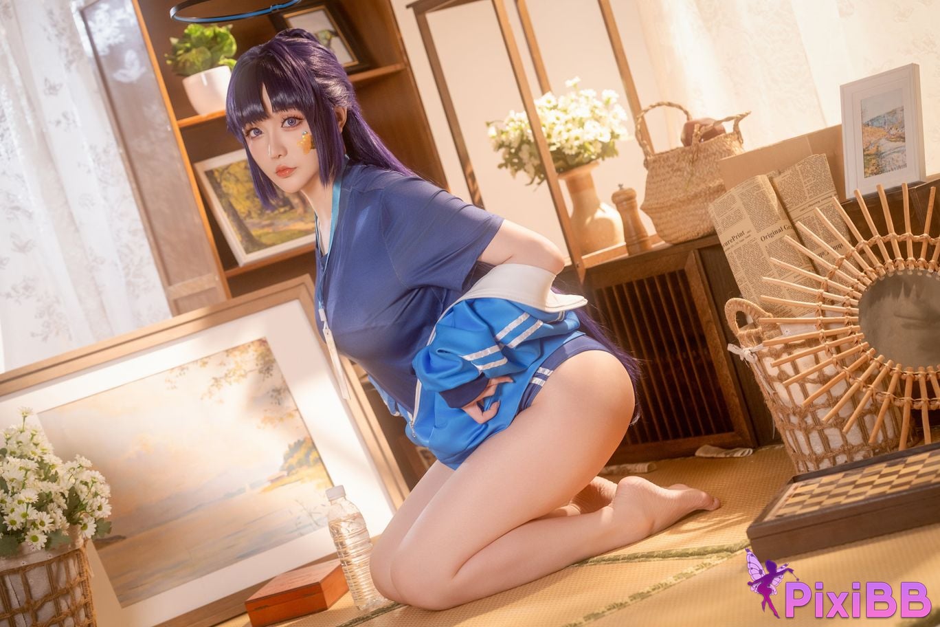 Cosplayer The star is late Hoshilily Azure Files Hayase Yuka gym clothes PixiBB.COM 018