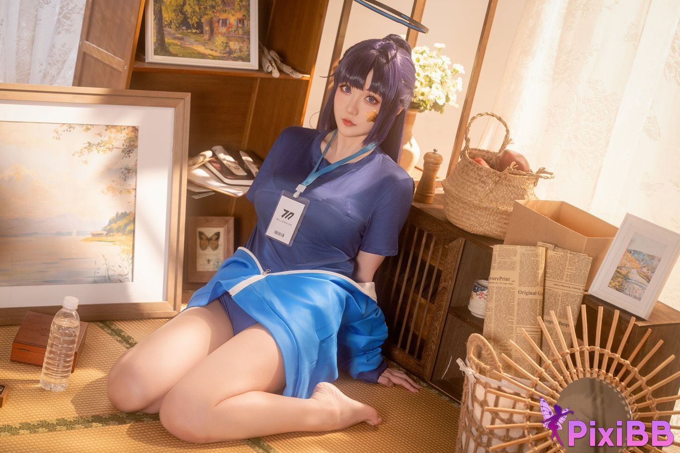 Cosplayer The star is late Hoshilily Azure Files Hayase Yuka gym clothes PixiBB.COM 021