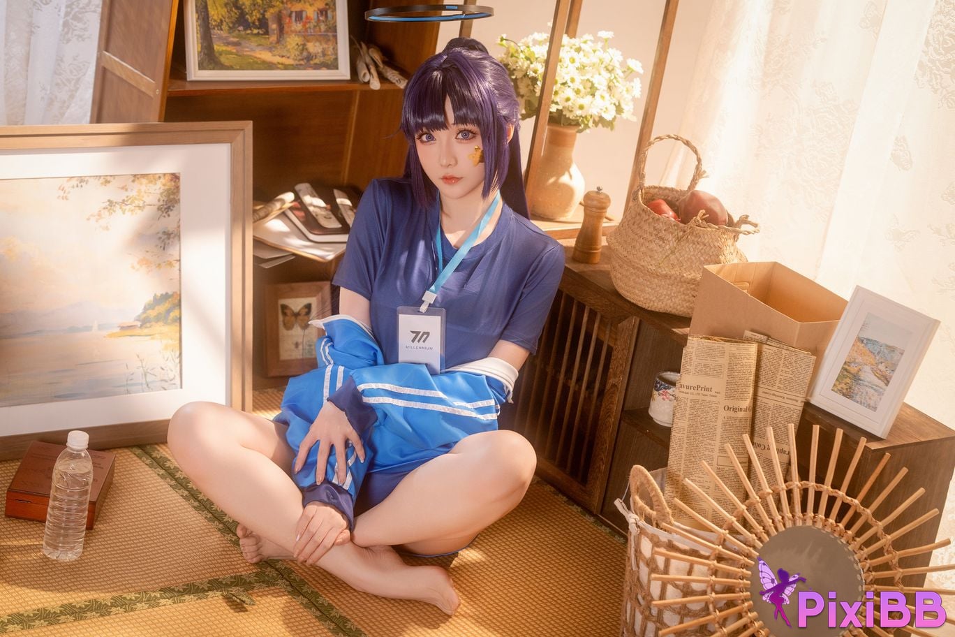Cosplayer The star is late Hoshilily Azure Files Hayase Yuka gym clothes PixiBB.COM 022