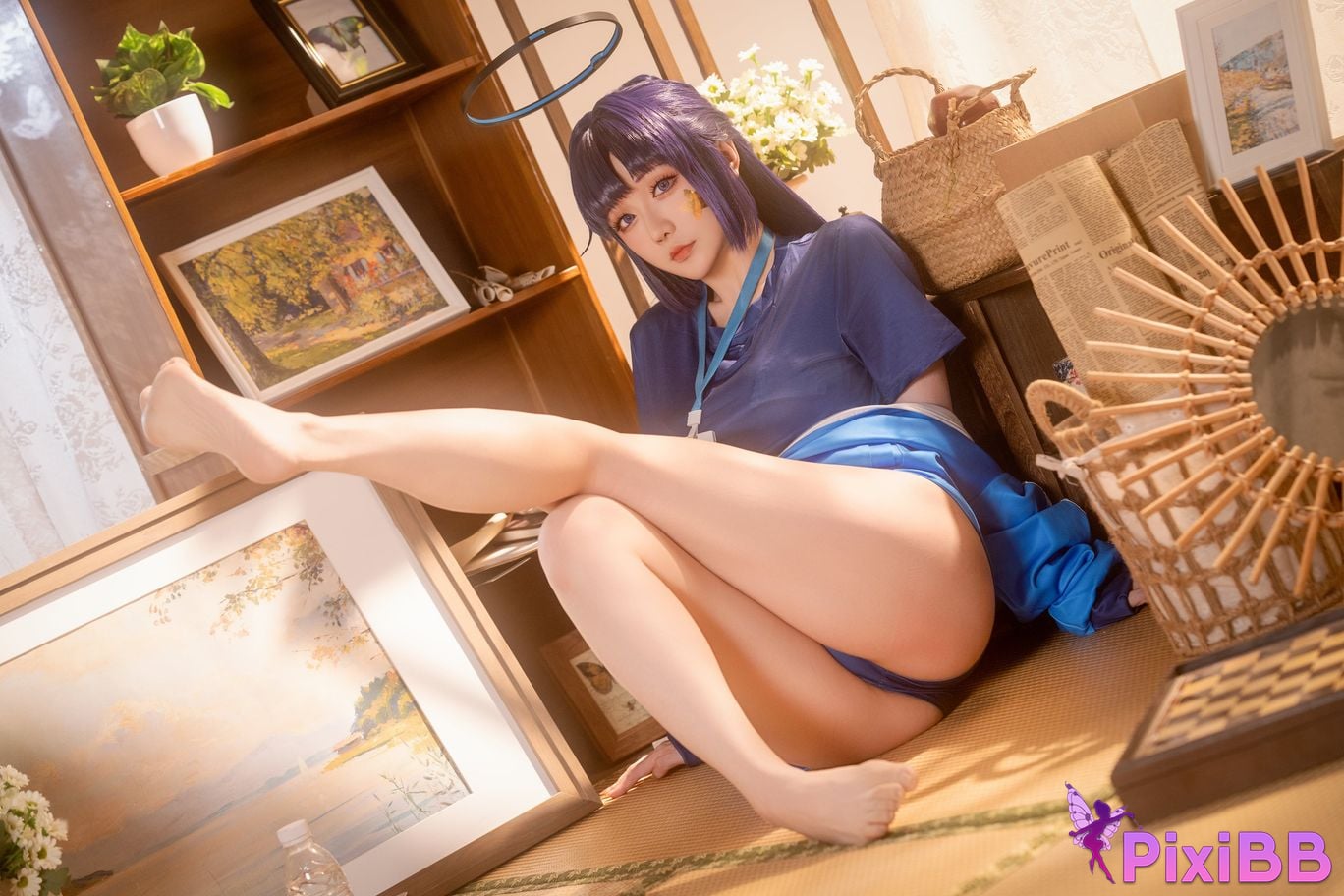 Cosplayer The star is late Hoshilily Azure Files Hayase Yuka gym clothes PixiBB.COM 024