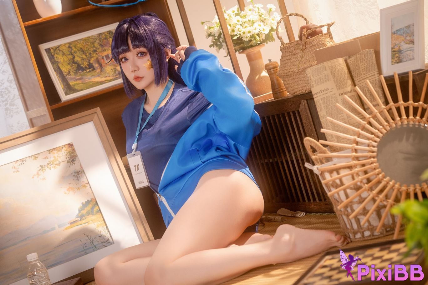 Cosplayer The star is late Hoshilily Azure Files Hayase Yuka gym clothes PixiBB.COM 026