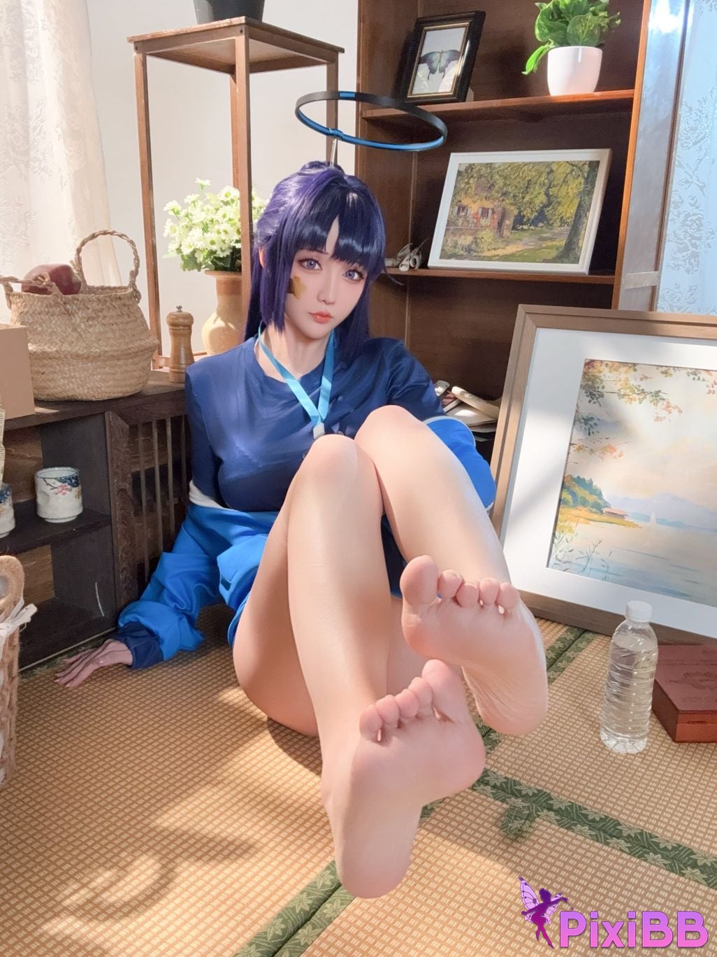 Cosplayer The star is late Hoshilily Azure Files Hayase Yuka gym clothes PixiBB.COM 045