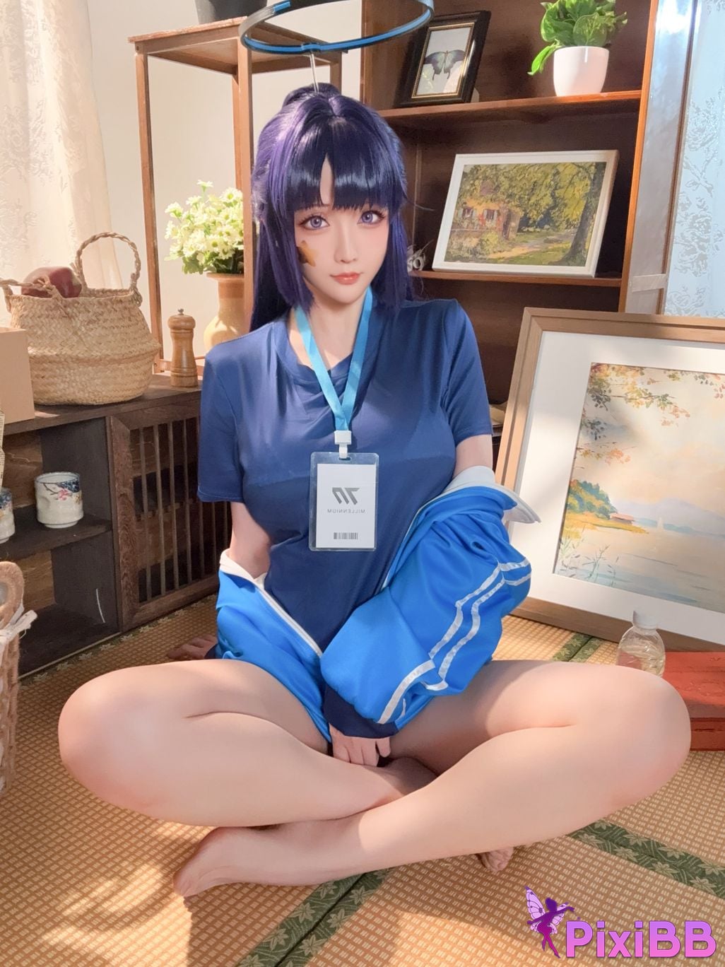 Cosplayer The star is late Hoshilily Azure Files Hayase Yuka gym clothes PixiBB.COM 068