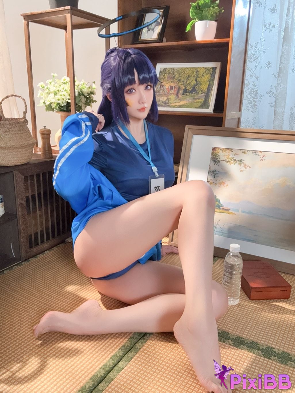 Cosplayer The star is late Hoshilily Azure Files Hayase Yuka gym clothes PixiBB.COM 069
