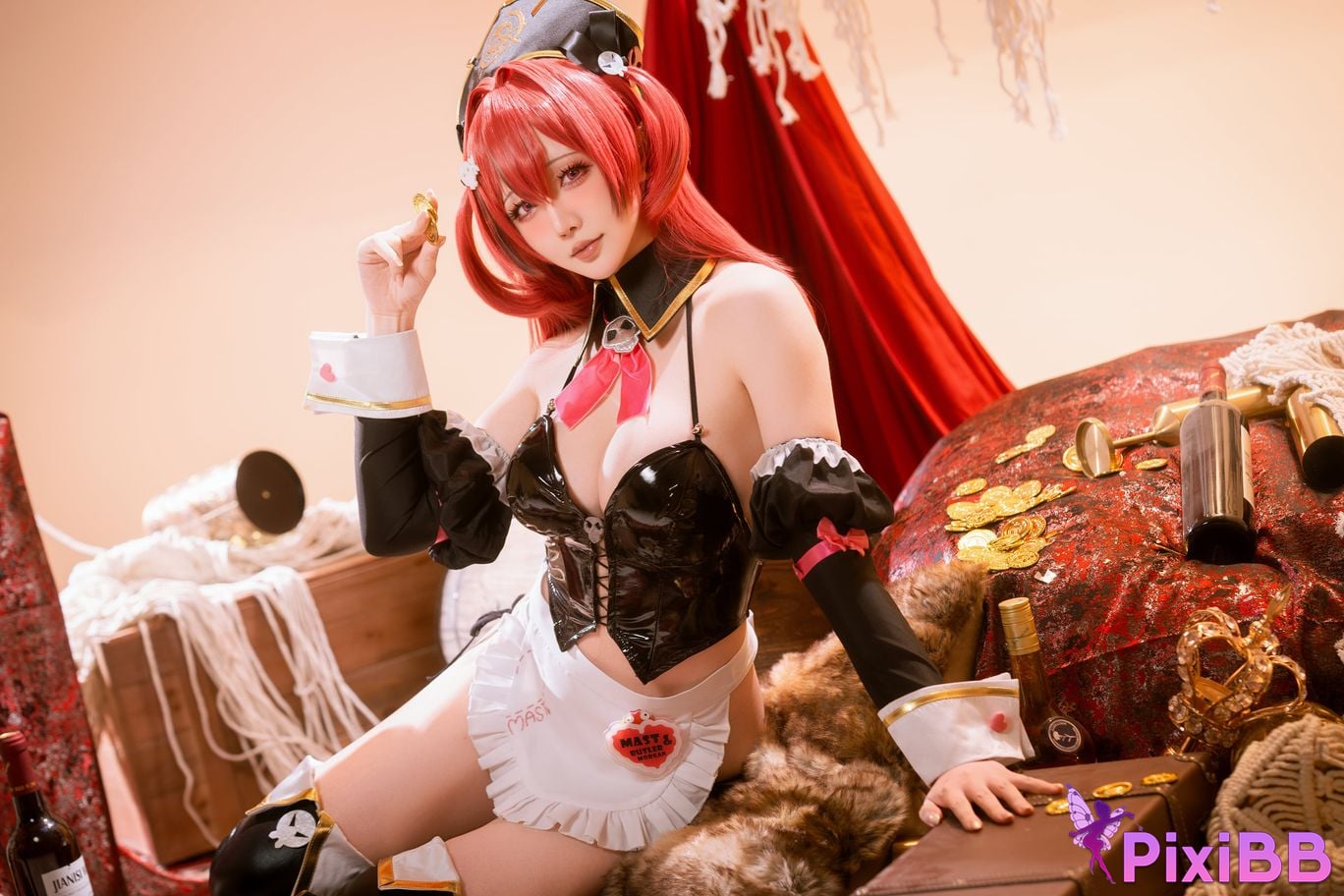Cosplayer The star is late Hoshilily NIKKE master romantic maid PixiBB.COM 017