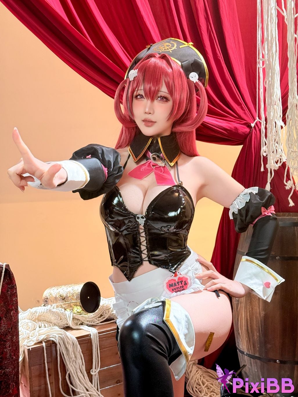 Cosplayer The star is late Hoshilily NIKKE master romantic maid PixiBB.COM 044