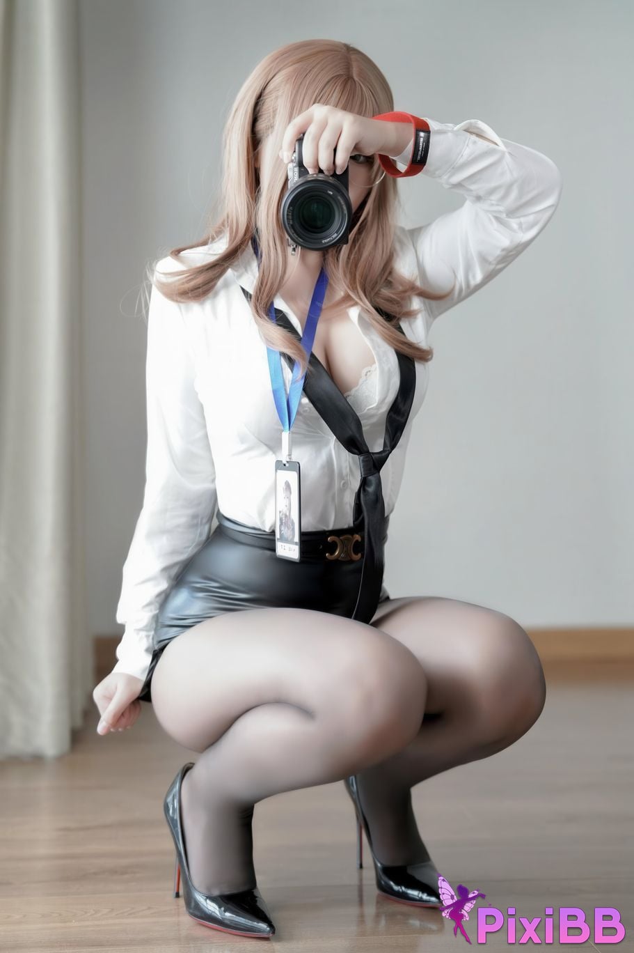 Cosplayer Half half son Nikke goddess of victory Emma Secretary PixiBB.COM 057