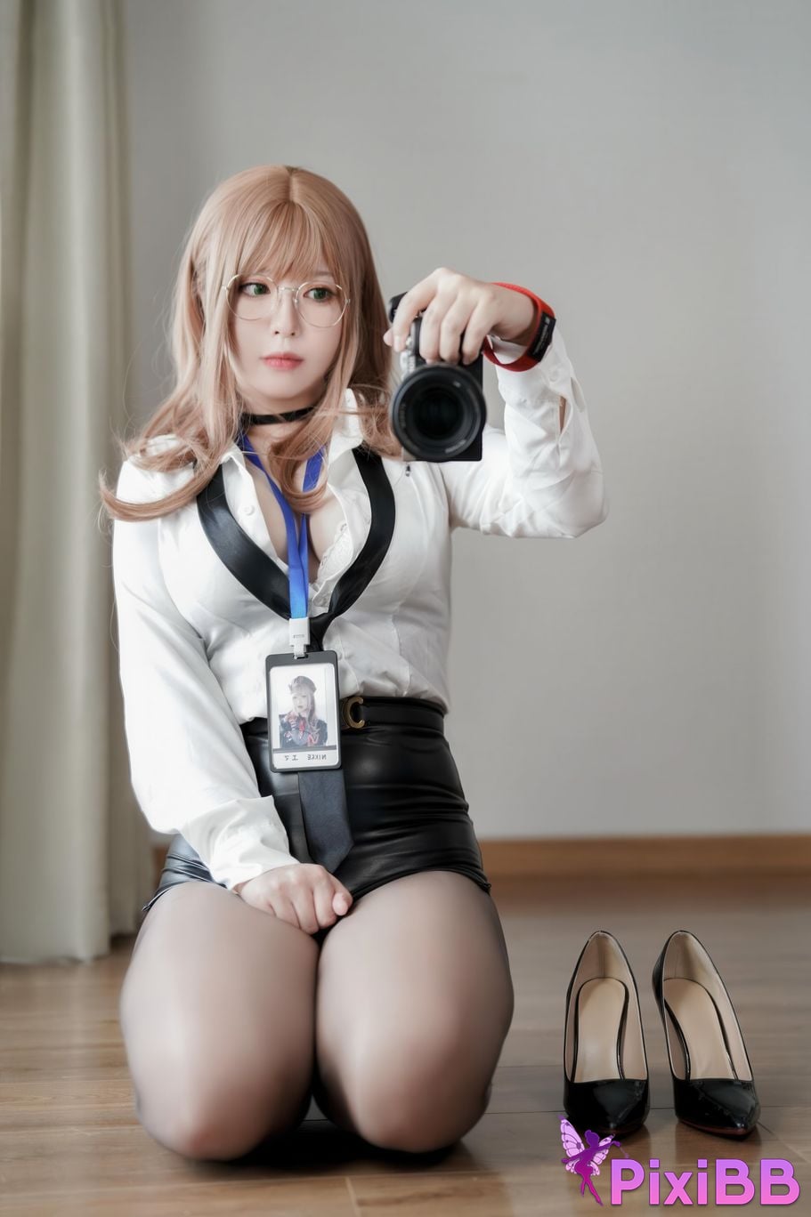 Cosplayer Half half son Nikke goddess of victory Emma Secretary PixiBB.COM 063