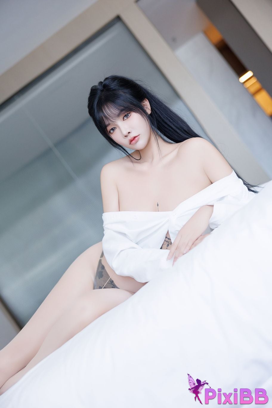 No watermark for in app purchases Na Bi Nabi XIUREN model student uniform PixiBB.COM 086