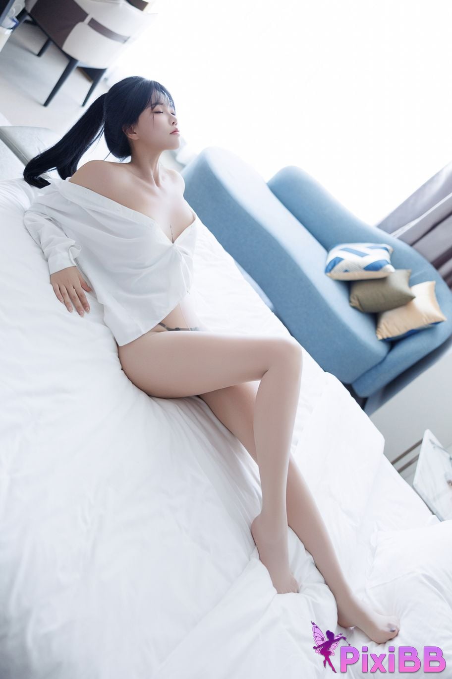 No watermark for in app purchases Na Bi Nabi XIUREN model student uniform PixiBB.COM 088