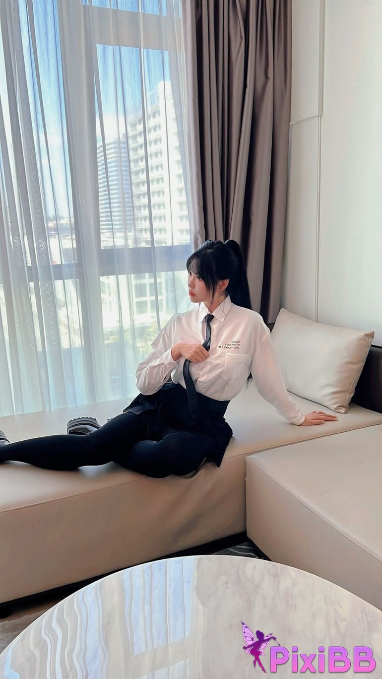 No watermark for in app purchases Na Bi Nabi XIUREN model student uniform PixiBB.COM 092