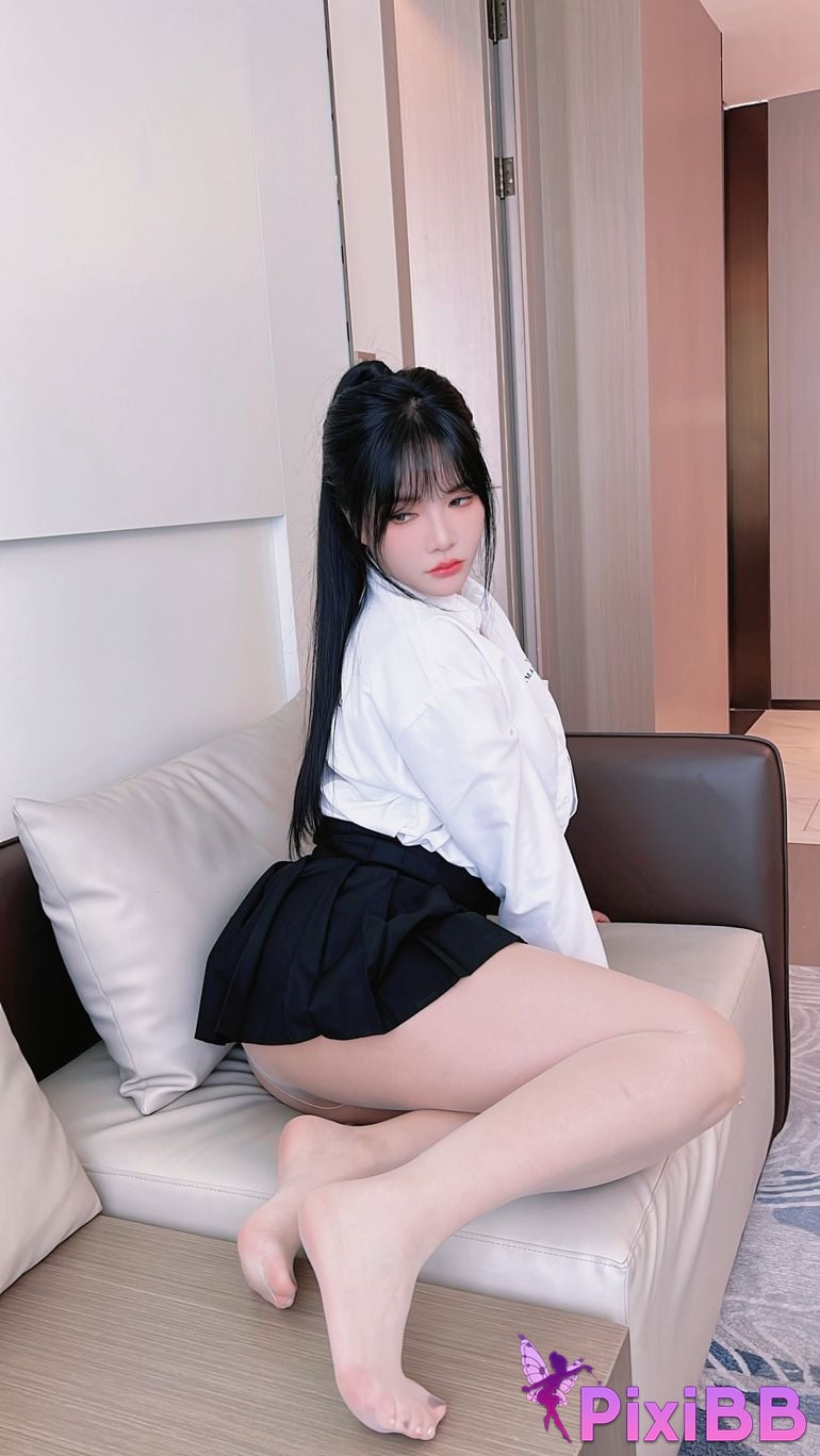 No watermark for in app purchases Na Bi Nabi XIUREN model student uniform PixiBB.COM 110