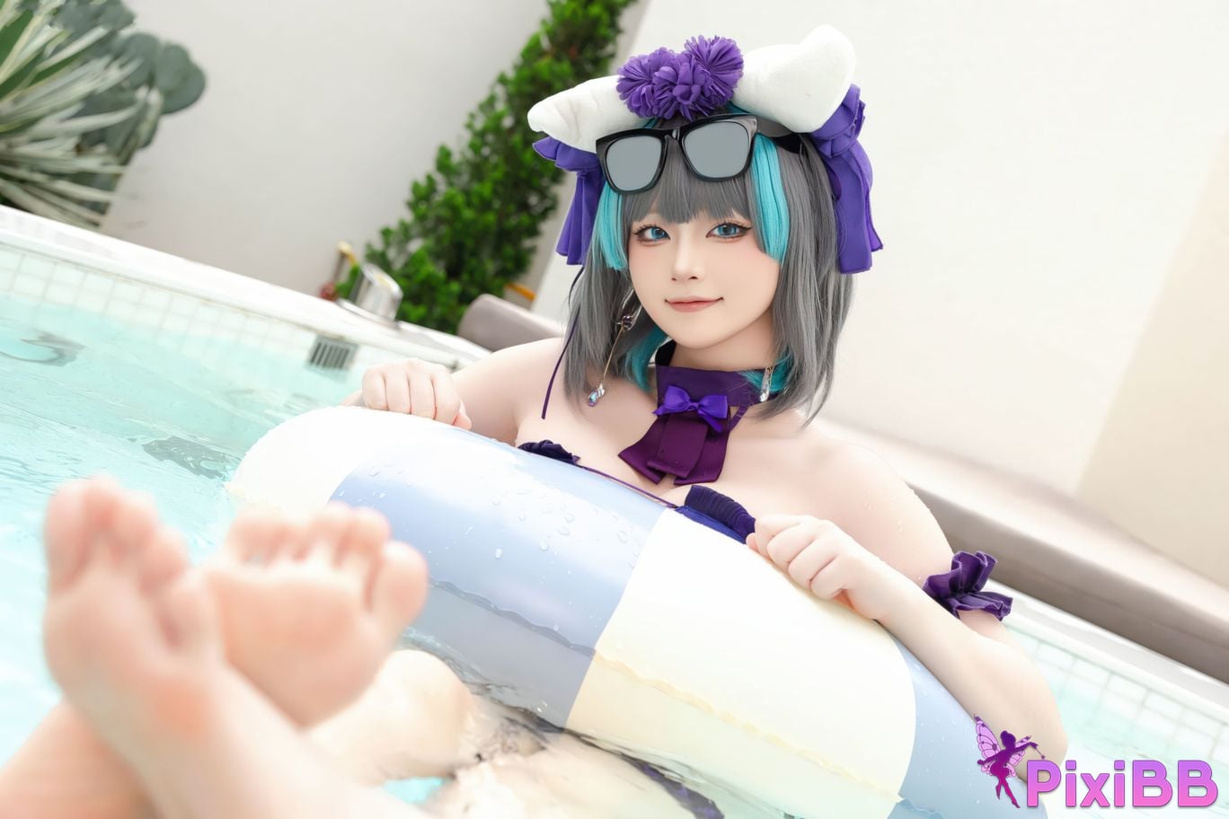 Cosplayer Island fish cheshire swimsuit PixiBB.COM 015