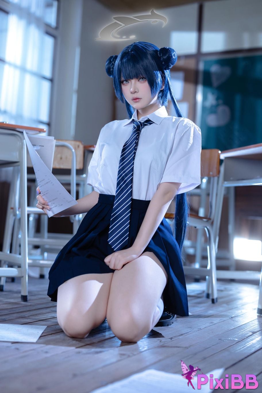 Cosplayer Island fish Azure Files Kisaki JK PixiBB.COM 001