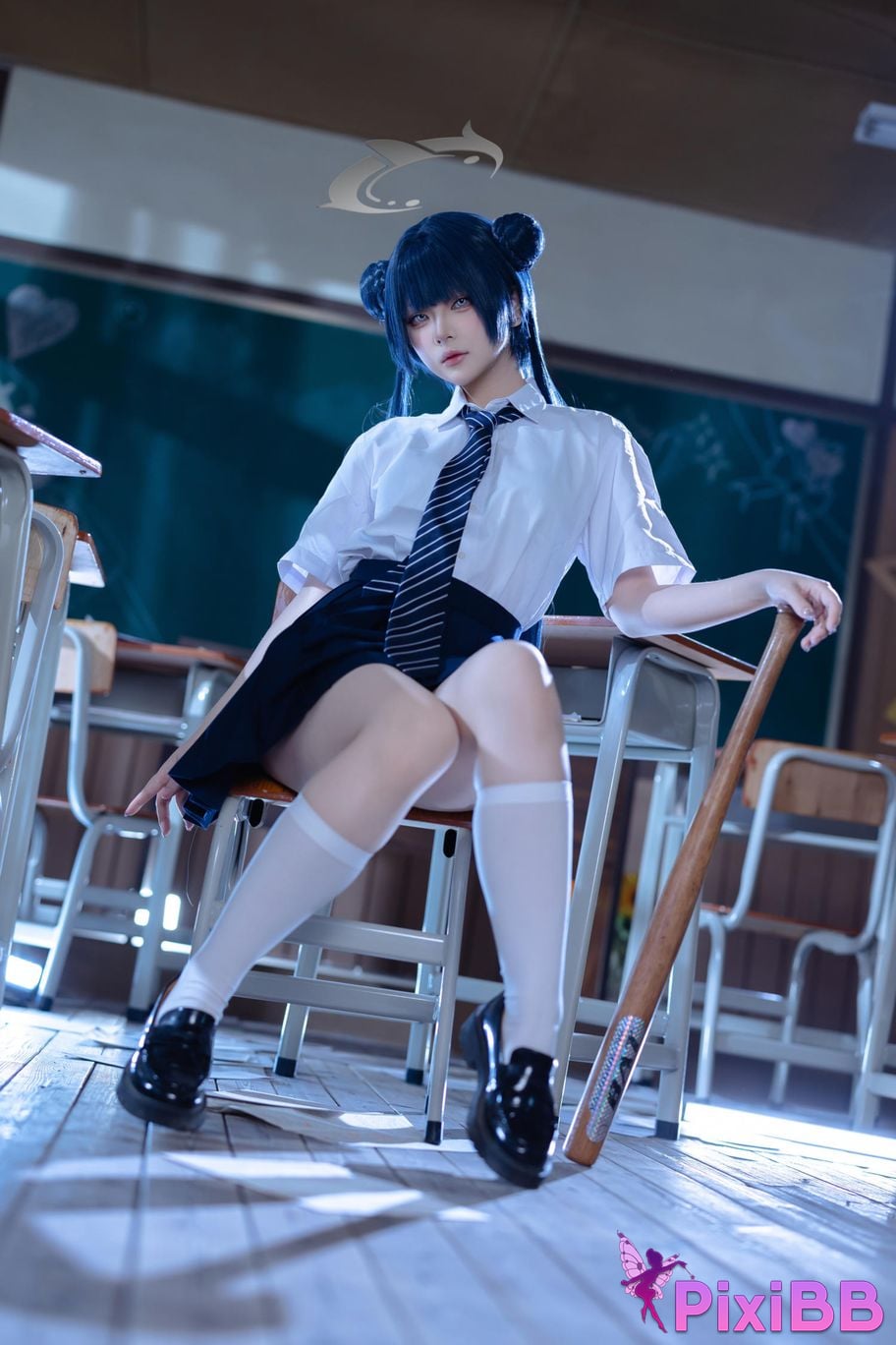 Cosplayer Island fish Azure Files Kisaki JK PixiBB.COM 009