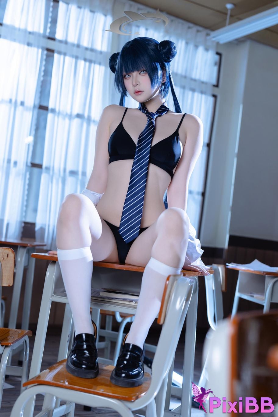 Cosplayer Island fish Azure Files Kisaki JK PixiBB.COM 041