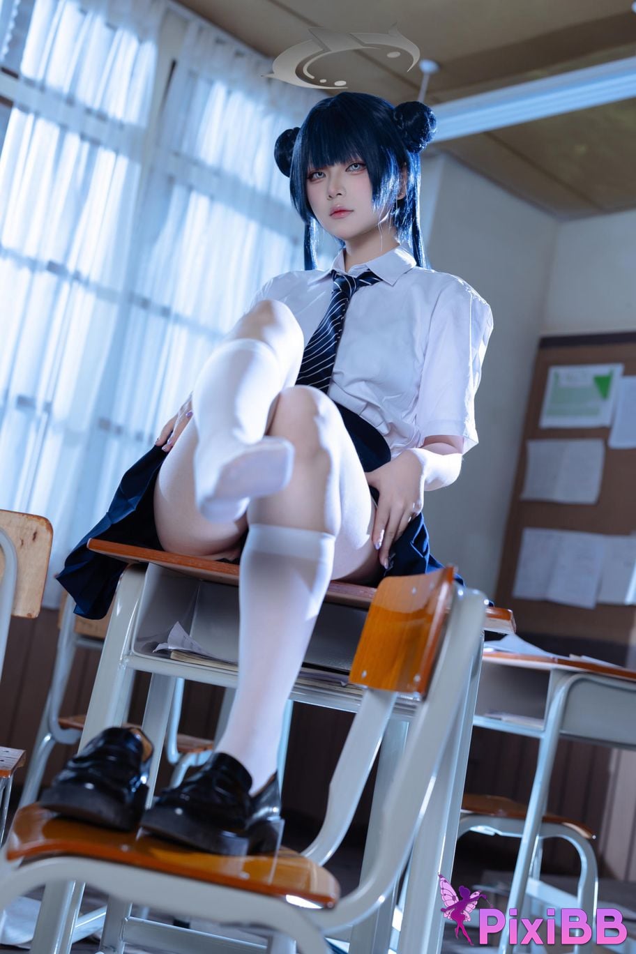 Cosplayer Island fish Azure Files Kisaki JK PixiBB.COM 046