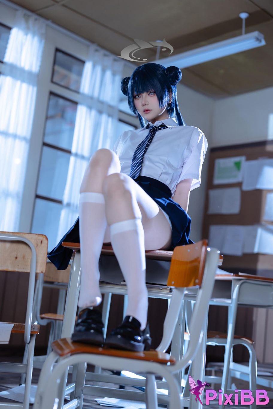 Cosplayer Island fish Azure Files Kisaki JK PixiBB.COM 048